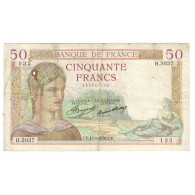 France, 50 Francs, Cérès, 1936, P. Rousseau And R. Favre-Gilly, 1936-09-17, B - 50 F 1934-1940 ''Cérès''