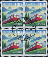 Suisse - 2021 - Rigi Bahn - Viererblock - Ersttag Stempel ET - Oblitérés