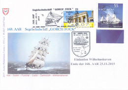 Germany Illustrated Cover SSS Gorck Fock - 168. AAR Franked W/50 Jahre Gorck Fock Posted 2015 Kiel (TS4-13) - Ships