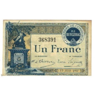 France, Bergerac, 1 Franc, 1917, SUP, Pirot:24-27 - Chambre De Commerce