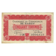 France, Nancy, 50 Centimes, 1917, TTB, Pirot:87-1 - Chambre De Commerce