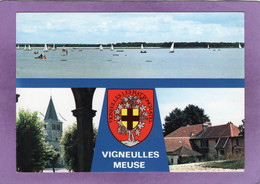 55 VIGNEULLES LES HATTONCHATEL Le Château Des Quatre Vents Une Vue Sur Le Lac De Madine Multivues Blason - Vigneulles Les Hattonchatel