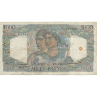 France, 1000 Francs, Minerve Et Hercule, 1948, 1948-08-26, TB, Fayette:41.23 - 1 000 F 1945-1950 ''Minerve Et Hercule''