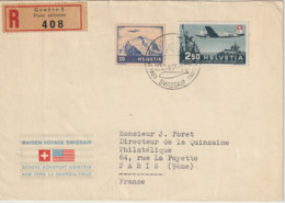 Schweiz MNr. 479 FDC Auf R-Brief Nach Frankreich - Storia Postale