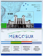 ARGENTINA 2021. MERCOSUR 30 Years, Souvenir Sheet, Mint NH - Ungebraucht