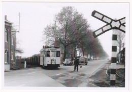 Overhespen - Traversée De La Nationale Bruxelles - Liège 1959 - Photo - & Tram, Old Cars - Eisenbahnen