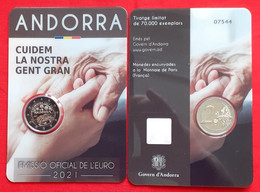 Andorra 2 Euro 2021 "Let’s Take Care Of Our Elderly - Covid-19" BiMetallic BU - Andorre