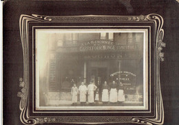 Photo Ancienne Paris 29 Rue Monge 5e Arrondissement Devanture Commerce Magasin Front Charcuterie - Lugares