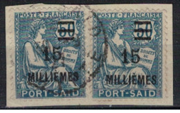PORT SAID          N° YVERT  :    76 X 2  OBLITERE     ( OB   10 /03  ) - Used Stamps