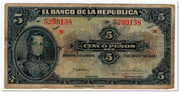 COLOMBIA,5 PESOS,1928,P.373b,FINE - Colombia
