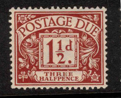 GB 1914 1 1/2d Chestnut Postage Due SG D3 HM #ZZU67 - Impuestos
