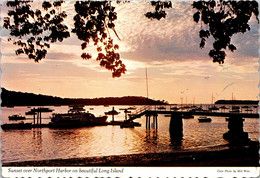 New York Long Island Sunset Over Northport Harbor - Long Island