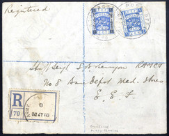 O/cover 1918, Remmandierter Brief Vom Feldpostoffice SZ 44 Vom 22.7.1918 Mit Mischfrankatur 1P. Ultramari + 5M. Auf 1P.  - Palestine