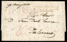 Prefilateliche - Navigazione - 1841 Lettera Da Napoli 24 Giu. A Palermo Con Bollo Di Navigazione Pacchetto A Vapore Sici - Other & Unclassified