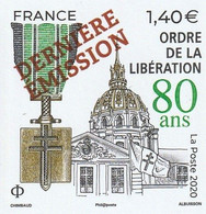 Timbre Gommé Ordre De La Libération Surchargé "Dernière Emission" Novembre 2021 - Neufs Pointez Sur L'image Pour Zoomer - Unused Stamps