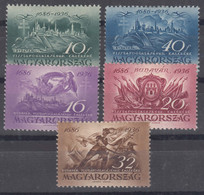 Hungary 1936 Mi#538-542 Mint Hinged - Unused Stamps