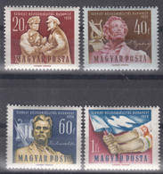 Hungary 1959 Mi#1629-1632 Mint Hinged - Unused Stamps