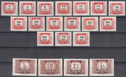 Hungary 1958,1969 Porto, Postage Due Mi#222-239,240-241 Mint Hinged - Unused Stamps