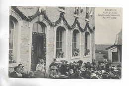 71 - BRANGES - Ecole De Filles. Réception Des Autorités, 24 Mai 1914. Belle Animation. - Autres Communes