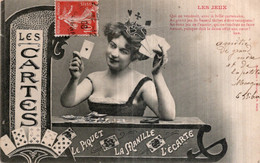CPA   LES CARTES---LE PIQUET---LA MANILLE---L'ECARTE---1903 - Cartes à Jouer