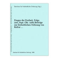 Fragen Der Freiheit, Folge 200, Sept. - Sonstige & Ohne Zuordnung