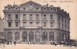 Very Old Postcard France - Lyon - Gare Saint Paul Railway Station - Mailed 1911 / Stamps - Andere