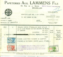 Factuur Papeteries Aug. Lammens Fils Te Brussel 1943 - Printing & Stationeries