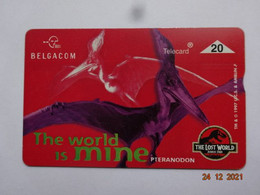 TELECARTE PHONECARD BELGIQUE THEME CINEMA FILM THE LOST WORLD PTERANNODON - Loten & Verzameling