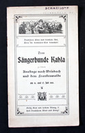 Dem Sängerbunde Kahla Zu Seinem Ausfluge Nach Weisbach Und Dem Frankenwalde Am 16. Und 17. Juli 1910. - Mappamondo