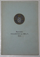 Bayerischer Automobilclub Von 1899 E.V. BAC. Mitgliederverzeichnis Nach Den Stande Vom 1. April  1959. - Technique