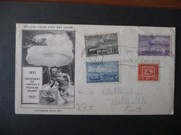 Canada - 1951 - Centenary Postage Stamps - FDC - Mi N. 266/69 - ....-1951