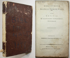 Bibliotheca Monasteriensis Sive Notitia De Scriptoribus Monasterio-Westphalis. - Raritäten