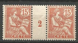 CRETE N° 7 Millésime 2 NEUF** LUXE SANS CHARNIERE / MNH - Unused Stamps