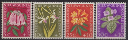 NETHERLANDS New Guinea 57-60,unused,flowers,yellow Spots Backside - Nederlands Nieuw-Guinea