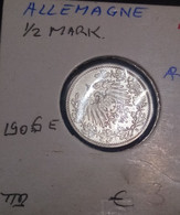 GERMAN EMPIRE, 1/2 Mark, 1906 E , Muldenhütten, EF (), Silver, KM 17 ..gomaa - 1/2 Mark