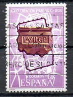 ESPAGNE. N°1530 De 1968 Oblitéré. Cartographie De Leon. - Géographie