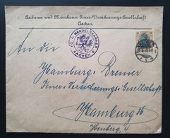 Deutsches Reich 1919, Brief PERFIN 25Pf.  AACHEN Nach Hamburg Selten! - Brieven En Documenten