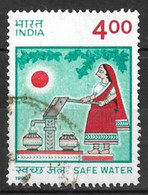 India 1990. Scott #1323 (U) Safe Drinking Water * Complete Issue* - Used Stamps