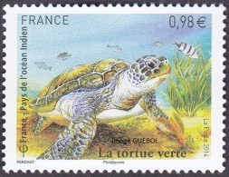 France Animaux Reptiles & Batraciens N° 4903 ** Nature - Animaux - La Tortue Verte, Poissons - Schildpadden