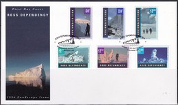 Ross Dependency, 1996, Landscape Issue, Set On FDC - Brieven En Documenten