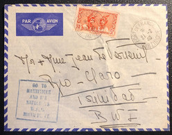 Martinique Lettre Tarif à 5FR 1940 N°149B Obl De Fort De France Pour Trinidad ! Avec Censure + Griffe GO TO MARTINIQUE.. - Brieven En Documenten