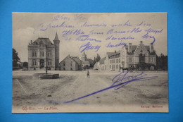 Wellin 1907: La Place Animée Avec Attelage - Wellin