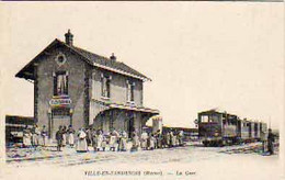 Cpa Ville En Tardenois - La Gare ( Train )     (S.9142) - Altri Comuni