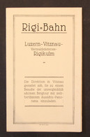 Rigi-Bahn. Luzern - Vitznau - Vierwaldstättersee - Rigikulm - Landkarten