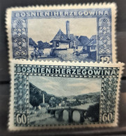 BOSNIA-HERCEGOVINA 1912 - MNH - ANK 61, 62 - Bosnië En Herzegovina
