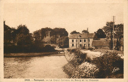 PAIMPONT LE GRAND CALVAIRE DU BOURG ET LA CHAUSSEE CARTE SEPIA - Paimpont