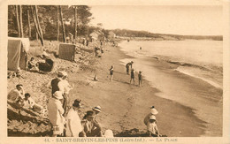 SAINT BREVIN LES PINS  LA PLAGE CARTE SEPIA - Saint-Brevin-les-Pins