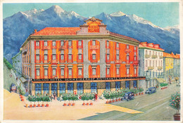 Milano Hotel Schweizerhof Ville Et Poste Domodossola Simplon Loetschberg    (10 X 15 Cm) - Verbania