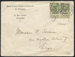 N°83 Paire De CARNET Obl. IXELLES S/lettre Vers Liège 1912 (x382) - 1907-1941 Oude [A]