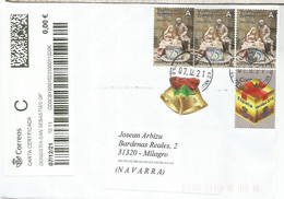 SAN SEBASTIAN CC CERTIFICADA ATM Y SELLOS NAVIDAD CHRISTMAS - Covers & Documents